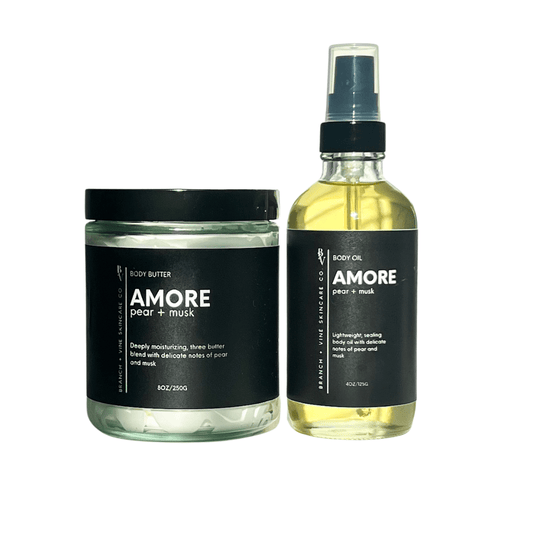 Amore Body Butter + Body Oil - Branch + Vine Skincare Co. - Bath & Body Set