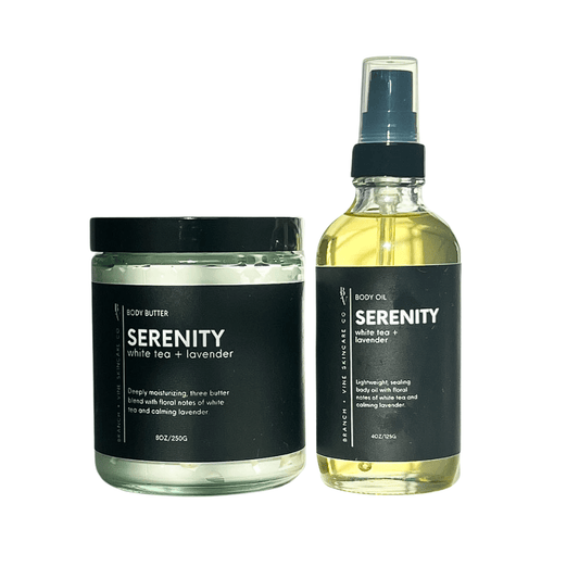 Serenity Body Butter + Body Oil - Branch + Vine Skincare Co. - Bath & Body Set