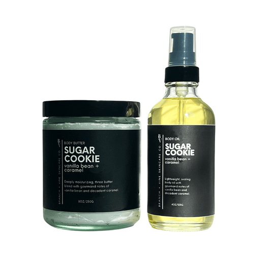 Sugar Cookie Body Butter + Body Oil - Branch + Vine Skincare Co. - Bath & Body Set